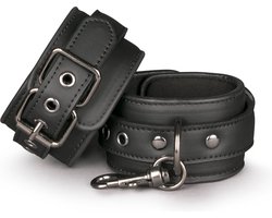 EasyToys - Kunstlederen Handboeien - Duurzaam - Bondagetouw - Handboeien Seks - BDSM - BDSM Toys - Rollenspel Erotiek - Erotisch Spel - Handboeien Speelgoed - Zwart