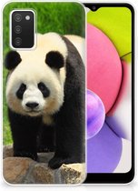 Bumper Hoesje Geschikt voor Samsung Galaxy A03S Smartphone hoesje Panda