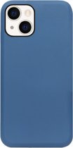 ADEL Premium Siliconen Back Cover Softcase Hoesje Geschikt voor iPhone 13 Mini - Blauw