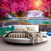 Zelfklevend fotobehang - Bloeiende bomen , roze , Premium Print