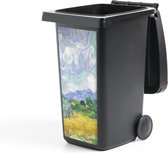 Container sticker Korenveld met cipressen - Vincent van Gogh - 38x80 cm - Kliko sticker