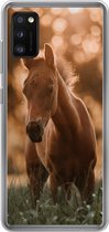 Geschikt voor Samsung Galaxy A41 hoesje - Paard - Licht - Landschap - Siliconen Telefoonhoesje