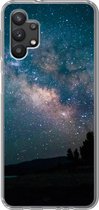Geschikt voor Samsung Galaxy A32 5G hoesje - Sterren - Planeten - Melkweg - Jongens - Meisjes - Kinderen - Siliconen Telefoonhoesje