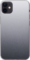 Geschikt voor iPhone 12 mini hoesje - Aluminium print - Metaal - Grijs - Siliconen Telefoonhoesje