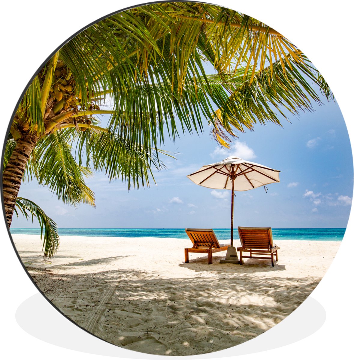 WallCircle - Wandcirkel - Muurcirkel - Strand - Strandstoel - Parasol - Aluminium - Dibond