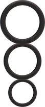 Round Cock Ring Set - Black - Cock Rings