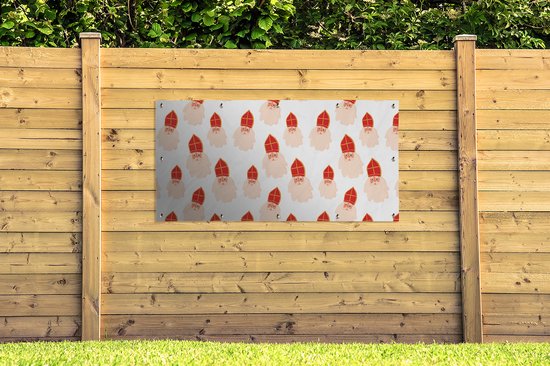 Affiche de clôture Sint - Sinterklaas - Sinterklaas Décoration - Enfants - Garçons - Filles - Enfant - 200x100 cm - Toile de jardin