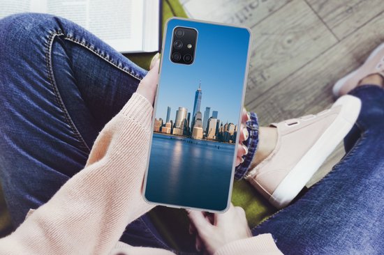 Coque Samsung Galaxy A51 - New York - Skyline - Blauw - Siliconen