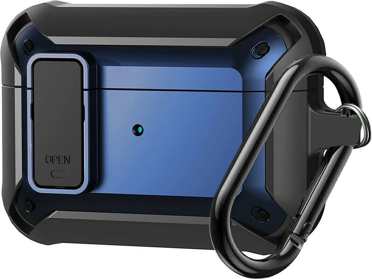 Shieldcase Case geschikt voor Airpods 3 TPU / PC shockproof case - zwart/blauw