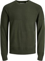 Jack & Jones Trui Jcoseth Knit Crew Neck 12192259 Forest Night Mannen Maat - XL