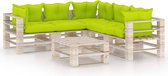 Decoways - 6-delige Loungeset met kussens pallet grenenhout