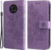 Bloemen Book Case - Nokia G50 Hoesje - Paars