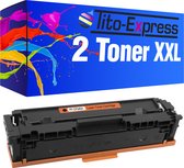 Tito-Express PlatinumSerie® 2 x toner zwart alternatief voor HP CF540X Zwart