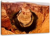 Trend24 - Canvas Schilderij - Colorado Grand Canyon - Schilderijen - Landschappen - 90x60x2 cm - Bruin