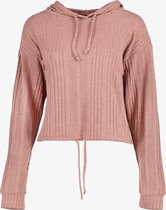 TwoDay dames lounge hoodie rib - Roze - Maat S