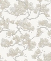 Wall Fabric pine tree white - WF121011