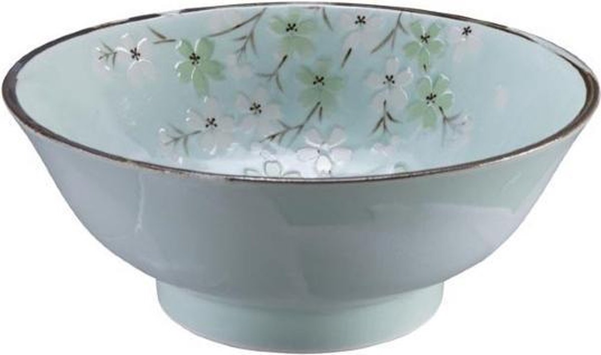 TOKYO DESIGN STUDIO- GREEN COSMOS RAMEN BOWL 21X9CM 1200ML