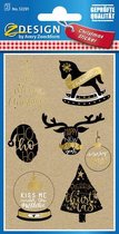 Etiket Z-design Christmas - kraft wensen - 1 vel