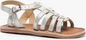 Groot leren meisjes sandalen - Zilver - Maat 29 - Echt leer