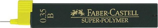 Faber-Castell 120301 Mine Per Portamine – Durezza B, Nero, 0.35 Mm, Confezione Da 12