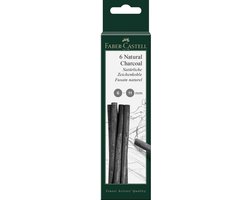 Faber-Castell houtskool - Pitt Monochrome - 6-11 mm - 6 stuks - FC-129398