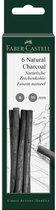 Faber-Castell houtskool - Pitt Monochrome - 6-11 mm - 6 stuks - FC-129398