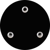 Filotto Holè plafondkap 3 snoeren - Ø10 cm - metaal - zwart - rond