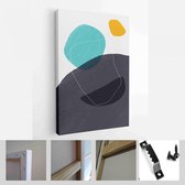 Set van 3 creatieve minimalistische handgeschilderde illustraties voor wanddecoratie, ansichtkaart of brochureontwerp - Modern Art Canvas - Verticaal - 1820687582