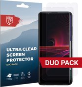 Rosso Screen Protector Ultra Clear Duo Pack Geschikt voor Sony Xperia 1 III | TPU Folie | Case Friendly | 2 Stuks