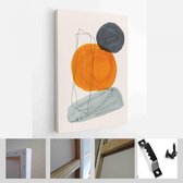 Creatieve minimalistische handgeschilderde illustratie voor wanddecoratie, ansichtkaart of brochureontwerp - Modern Art Canvas - Verticaal - 1665635686