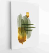 Luxe gouden abstracte kunst achtergrond. Wandkunst vector 1 - Moderne schilderijen – Verticaal – 1899100519 - 50*40 Vertical