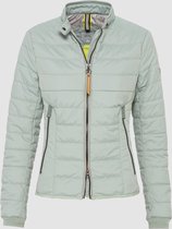 Lightly Padded Quilted Jacket With Biker Collar Light Khaki