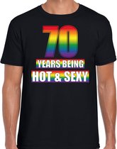 Hot en sexy 70 jaar verjaardag cadeau t-shirt zwart - heren - 70e verjaardag kado shirt Gay/ LHBT kleding / outfit XL