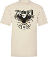 T-SHIRT BLACK AMERICAN SOLDIER OFF WHITE (L)