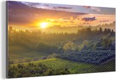 Décoration murale Métal - Peinture Aluminium Industriel - Toscane - Paysage - Soleil - 120x60 cm - Dibond - Photo sur aluminium - Décoration murale industrielle - Pour le salon/chambre