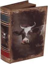 Baroque - Opberger - Boekendoos 29cm Koe - 29x21x7 - Pu Leather