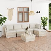 Decoways - 6-delige Loungeset met kussens pallet vurenhout