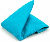 Pochet Zijde Turquoise F24 - Suitable - Pochette – Heren - Unisex - 25x25 cm - Zijde | Geschenkverpakking