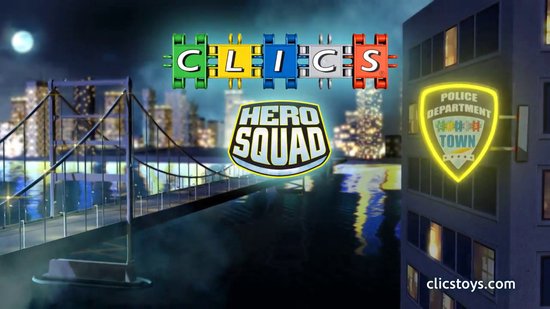 Clics Hero Squad Politie Box 8 in 1 - Constructie blokken