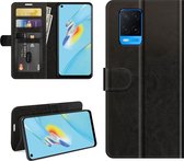 Oppo A54 hoesje - MobyDefend Wallet Book Case (Sluiting Achterkant) - Zwart - GSM Hoesje - Telefoonhoesje Geschikt Voor: Oppo A54