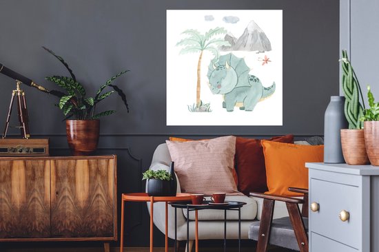 Stickers Stickers muraux - Chambre d'enfant - Arbre - Dinosaurus - 50x50 cm - Feuille adhésive