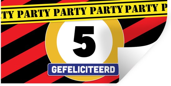 Stickers muraux - Film autocollant - Anniversaire - Anniversaire - 5 ans - 40x20 cm - Film adhésif - Stickers muraux muraux Chambre d'enfant - Papier peint autocollant - Papier peint autocollant - Film autocollant