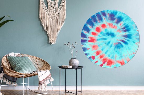 WallCircle - Tableau - Summer Tie Dye Xxl - Multicolore - 120 X 120 Cm
