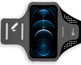 iMoshion Hardloop telefoonhouder - Hardloopband -  Universele Sportarmband - Ruimte voor pasje en sleutel - van 5 t/m 6,1 inch - Zwart