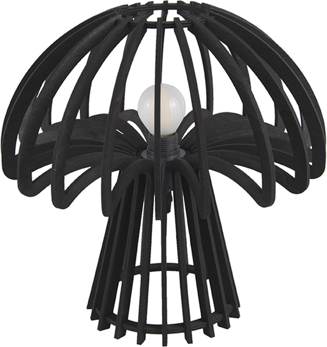Leitmotiv Tafellamp Traditional Mushroom - Hout Zwart - 28x29cm