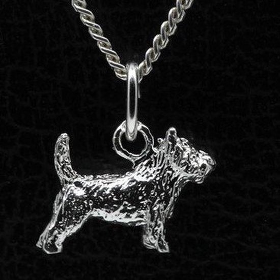 Pendentif collier Cairn terrier en argent - petit