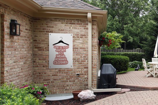 Posters de jardin extérieur Vêtements - Robe - Citations - 60x90 cm - Toile de jardin - Affiche extérieure