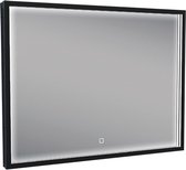 Bally Maro Dimbare Condensvrije Spiegel Met LED Verlichting En En Verwarming 80x60cm Mat Zwart