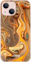 6F hoesje - geschikt voor iPhone 13 Mini -  Transparant TPU Case - Brownie Caramel #ffffff