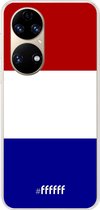 6F hoesje - geschikt voor Huawei P50 -  Transparant TPU Case - Nederlandse vlag #ffffff